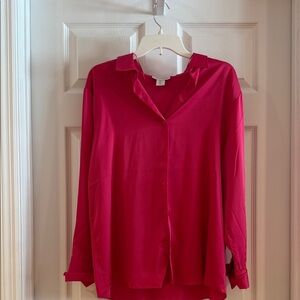 Cupcakes & Cashmere Bold Pink Blouse